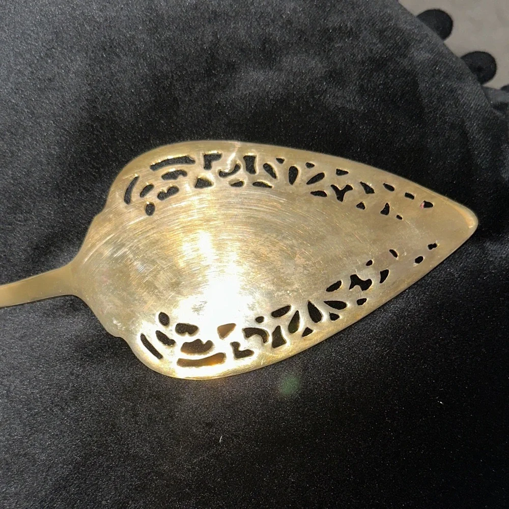 Intricate Gold Cake Server